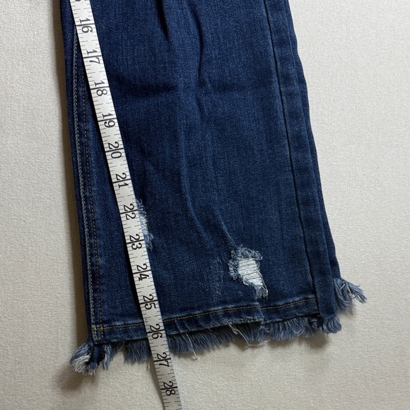 Distressed Blue Flare Jeans for Women - Picture 4 of 7